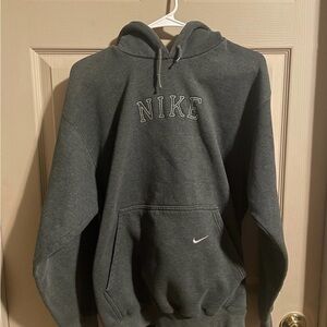 Vintage Nike Men's Charcoal Hoodie